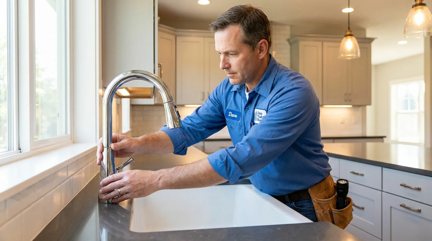 Kitchen faucet installation by Johns Plumbing LLC in Waldorf
